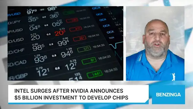 'Video thumbnail for Intel Surges After Nvidia Announces $5 Billion Investment To Develop Chips'
