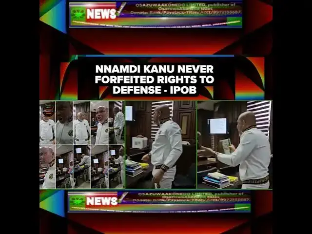 Video thumbnail for Nnamdi Kanu Never Forfeited Rights To Defense - IPOB
