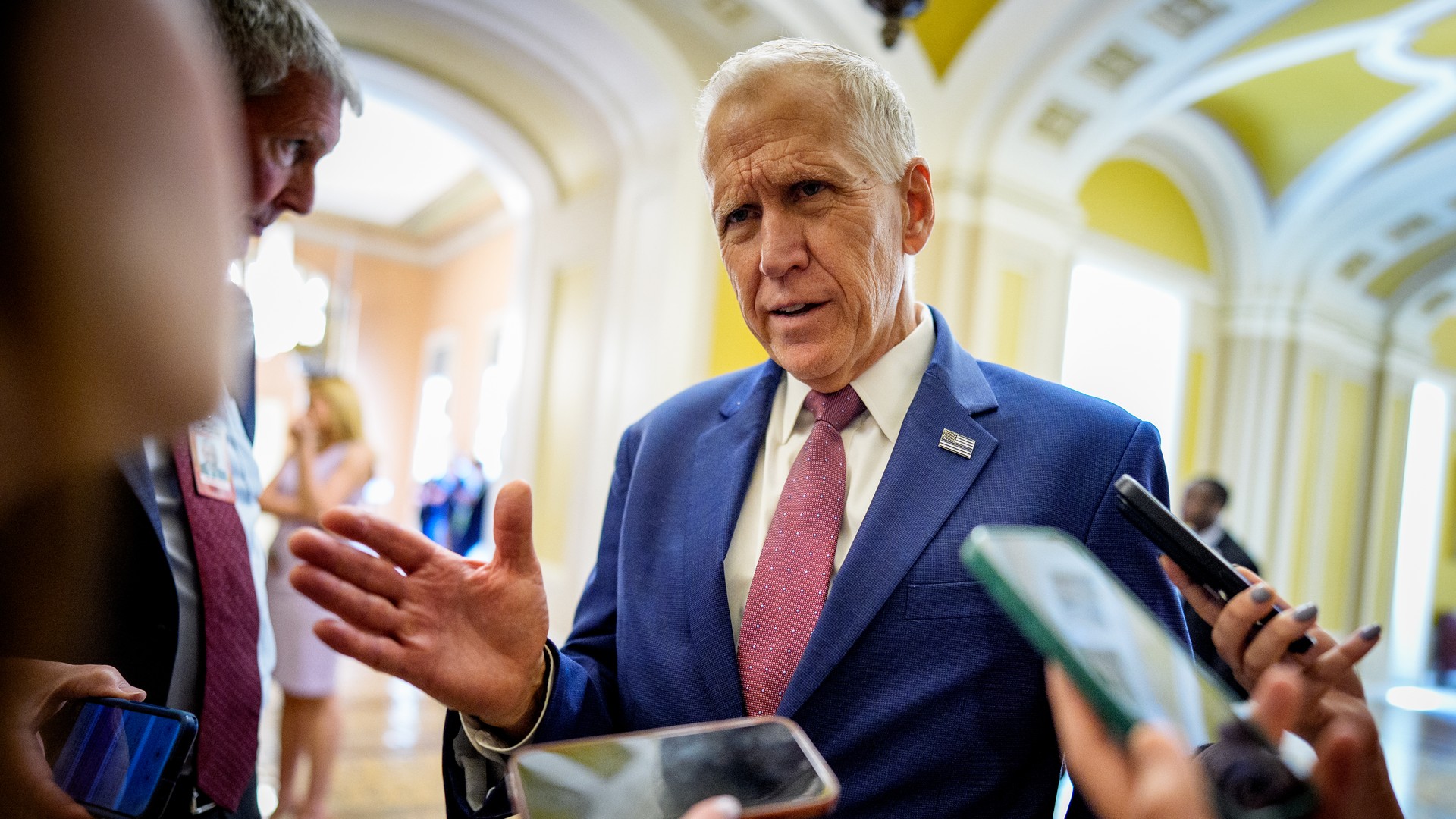 Video thumbnail for Tillis could derail budget bill over White House ballroom funding