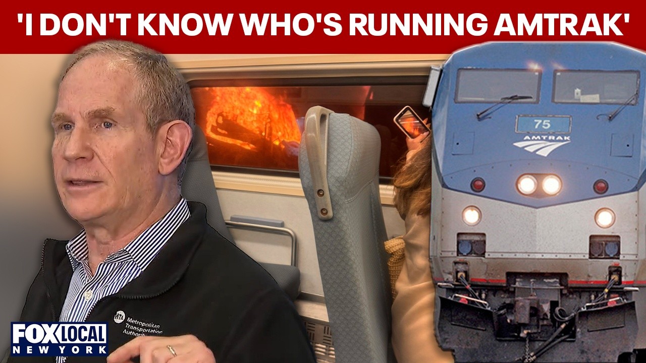 Video thumbnail for MTA head scolds Amtrak after track fire sparks massive delays, cancelations