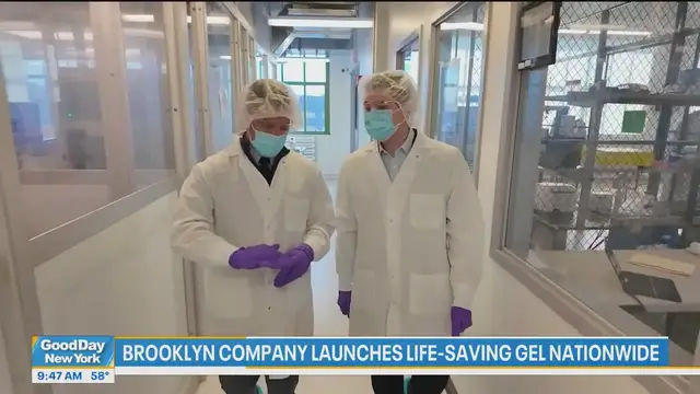 'Video thumbnail for Brooklyn company launches life-saving gel nationwide'