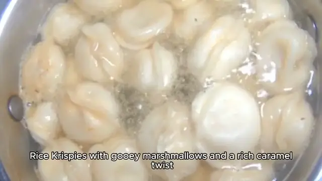 Video thumbnail for Caramel Marshmallow Rice Krispie Balls