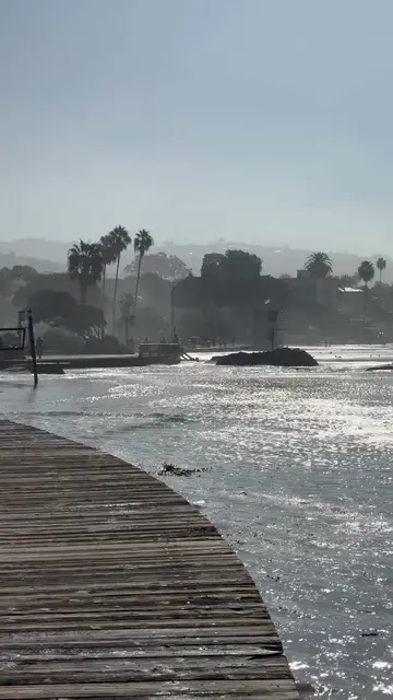 Video thumbnail for High Tide Defense Excavator Building Sand Berm at Laguna Beach