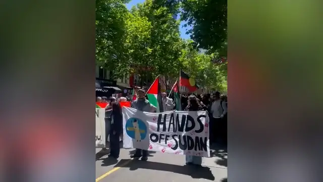 'Video thumbnail for Australians protest in solidarity with Sudan against RSF atrocities'