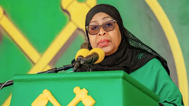 'Video thumbnail for Tanzania's President Samia Suluhu Hassan declared winner with nearly 98% support'