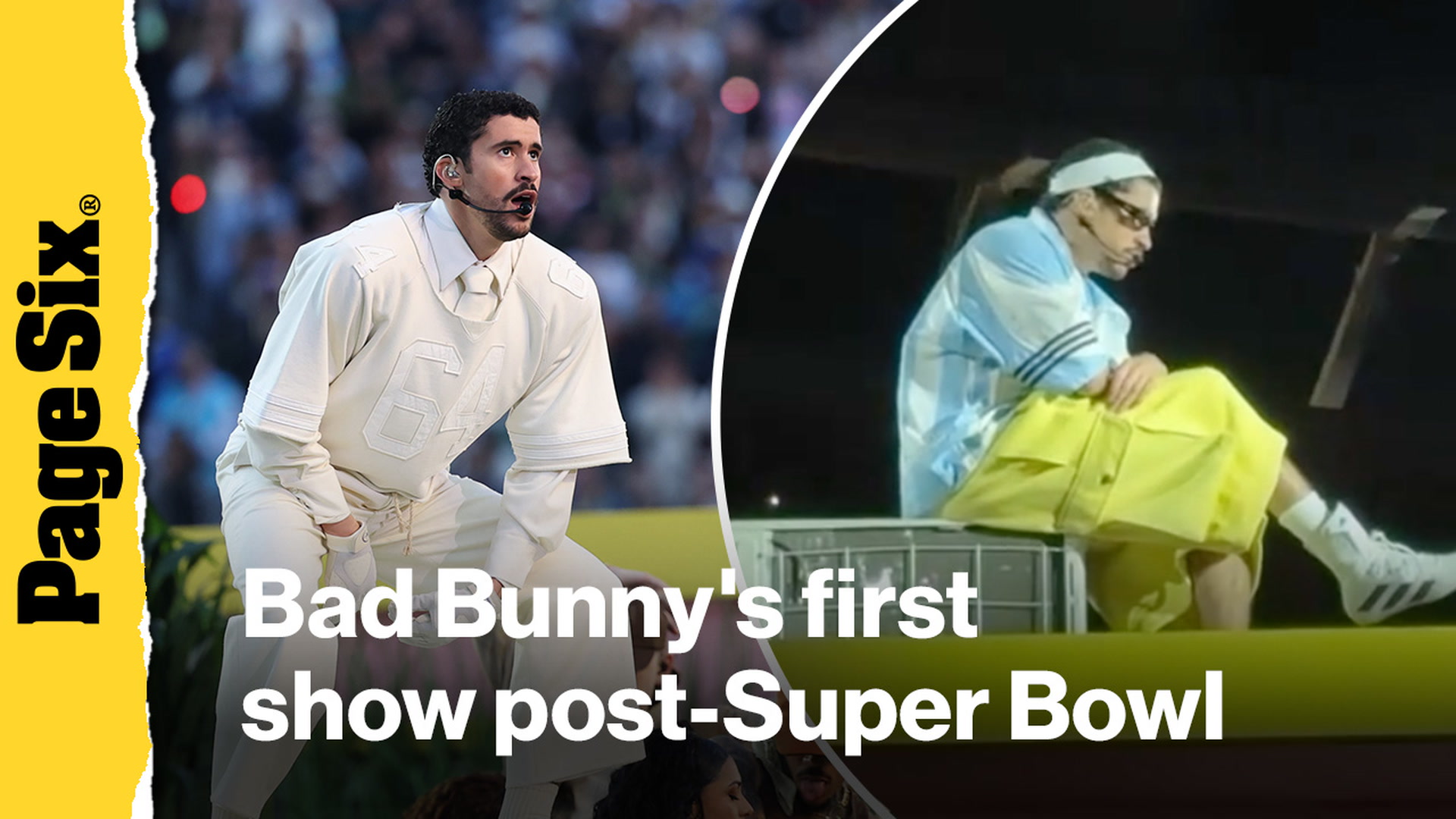 Video thumbnail for Bad Bunny fills Argentina's largest stadium for first show post-Super Bowl