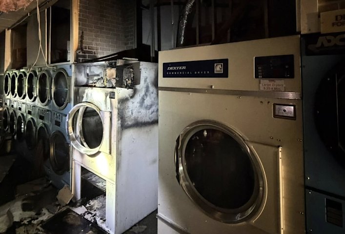 Video thumbnail for Dryer fire causes heavy damage at Medford laundromat