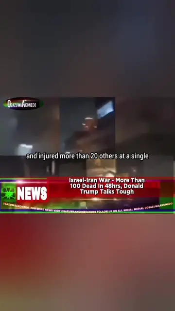 Video thumbnail for Israel-Iran War - More Than 100 Dead In 48hrs, Donald Trump Talks Tough