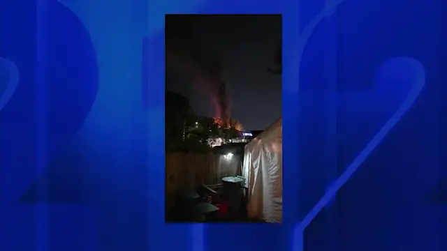 Video thumbnail for 2 firefighters injured in Lakeview garage blaze