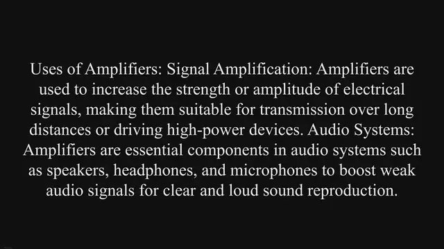 'Video thumbnail for Uses of Amplifiers'