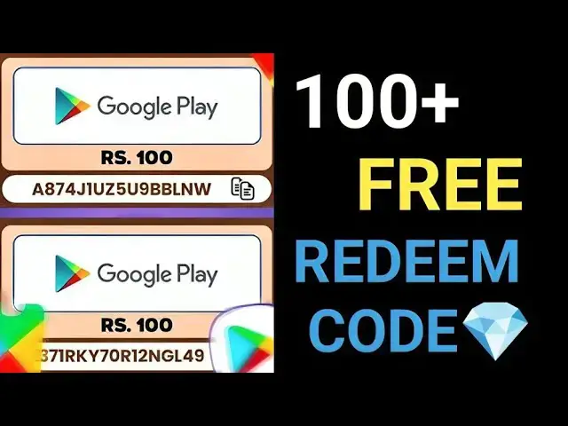 'Video thumbnail for 100+ Free Redeem Codes | How to get free redeem code | Free Google Play Redeem Code 2025'