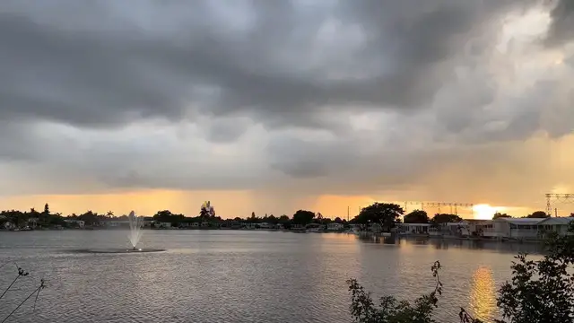 Video thumbnail for US: Rain storm and clouds during the Sunset.