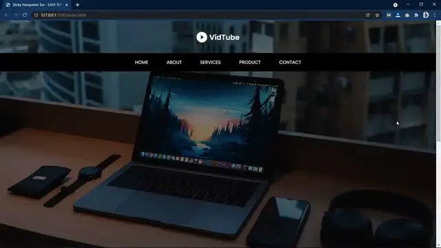 Video thumbnail for How To Make Sticky Navigation Bar _ Sticky Menu On Website Using HTML CSS & JavaScript