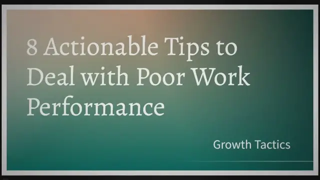 Video thumbnail for Create an Action Plan For Non Performing Employees: 8 Tips