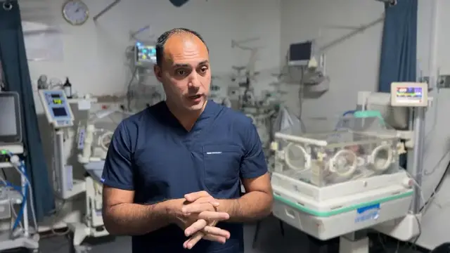 Video thumbnail for Gaza hospital goes dark as fuel shortage puts patients at growing risk.