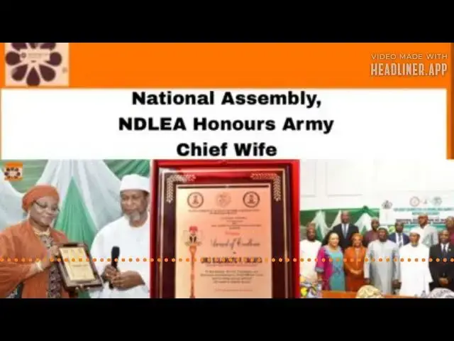 Video thumbnail for National Assembly, NDLEA Honours Army Chief Wife ~ OsazuwaAkonedo