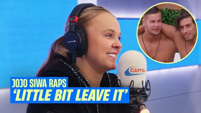 'Video thumbnail for JoJo Siwa raps Chris and Kem’s ‘Little Bit Leave It’ | Capital'