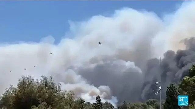 Video thumbnail for Marseille wildfire under control but risk remains