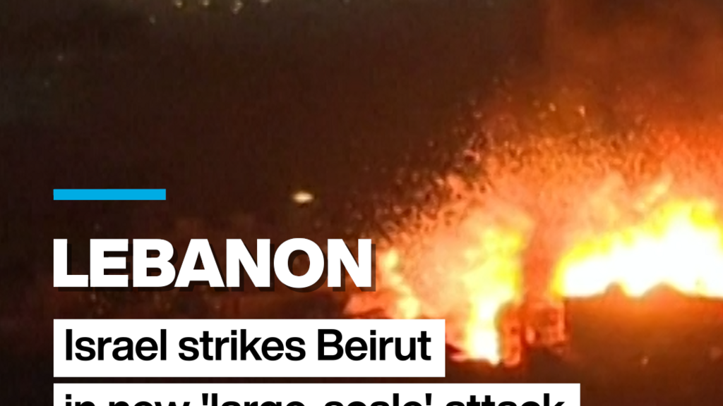 Video thumbnail for Lebanon: Israeli strikes Beirut in new 'lage-scale' attack