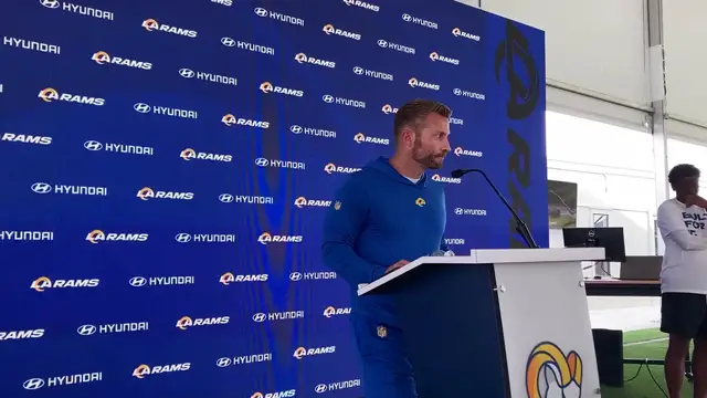'Video thumbnail for Los Angeles Rams HC Sean McVay on Improving, Avoiding Slow Starts'