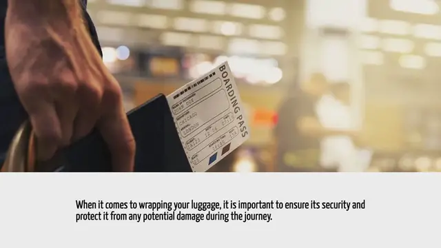 'Video thumbnail for How To Wrap Luggage'