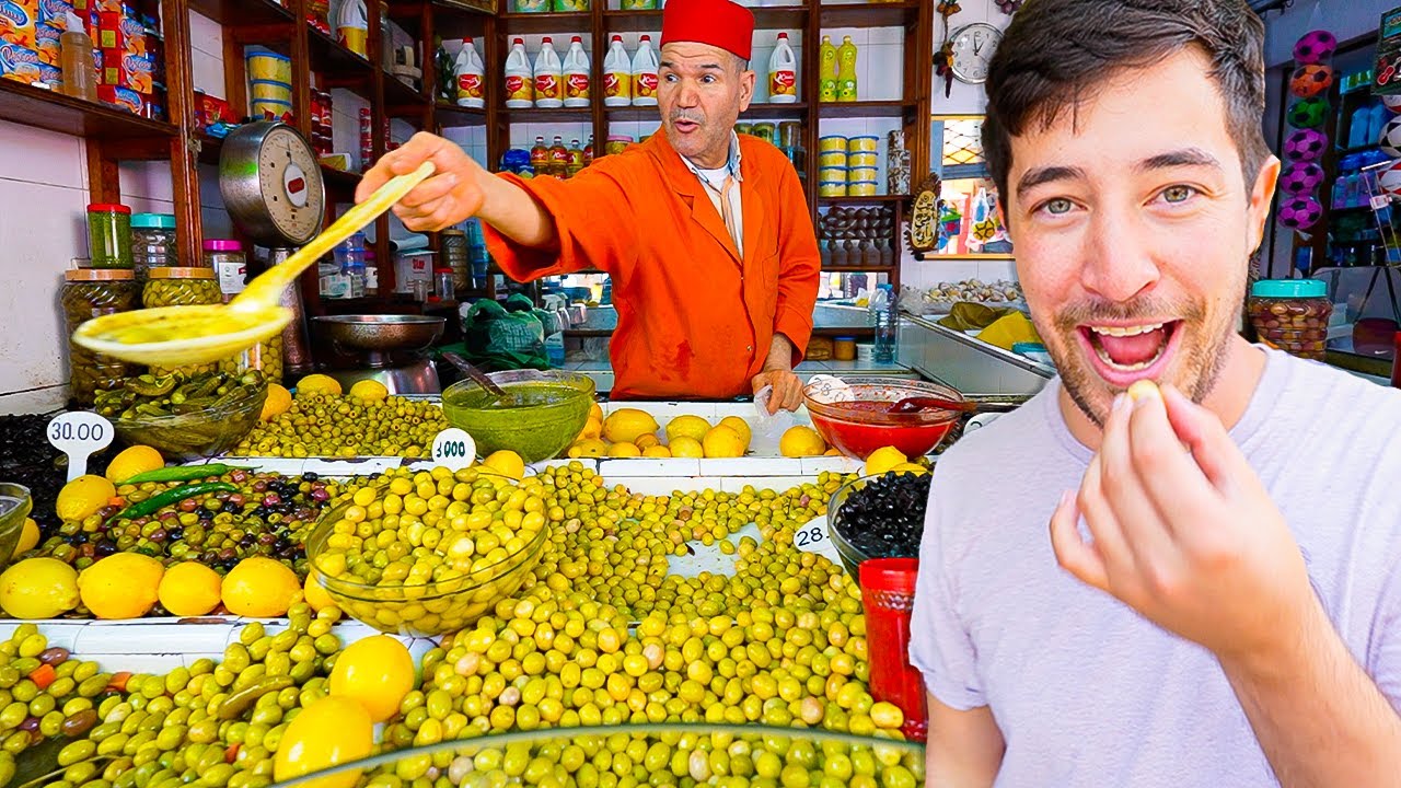 Video thumbnail for 24 Hours of MOROCCAN STREET FOOD in Tangier SEAFOOD to STREET FOOD in Morocco!