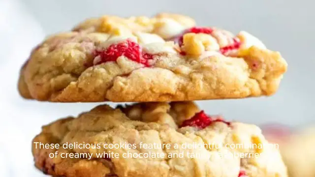 Video thumbnail for White Chocolate Raspberry Cookies
