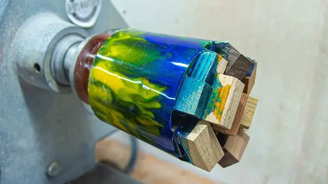 Video thumbnail for Woodturning - Swirly Hybrid Off Cuts Art