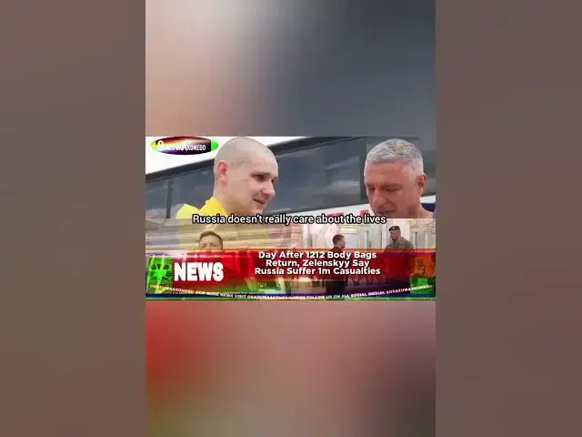Video thumbnail for Day After 1212 Body Bags Return, Zelenskyy Say Russia Suffer 1m Casualties