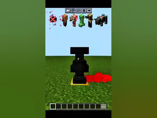Video thumbnail for Minecraft mobs Vs anvil fall (thick of it) #minecraft #shorts