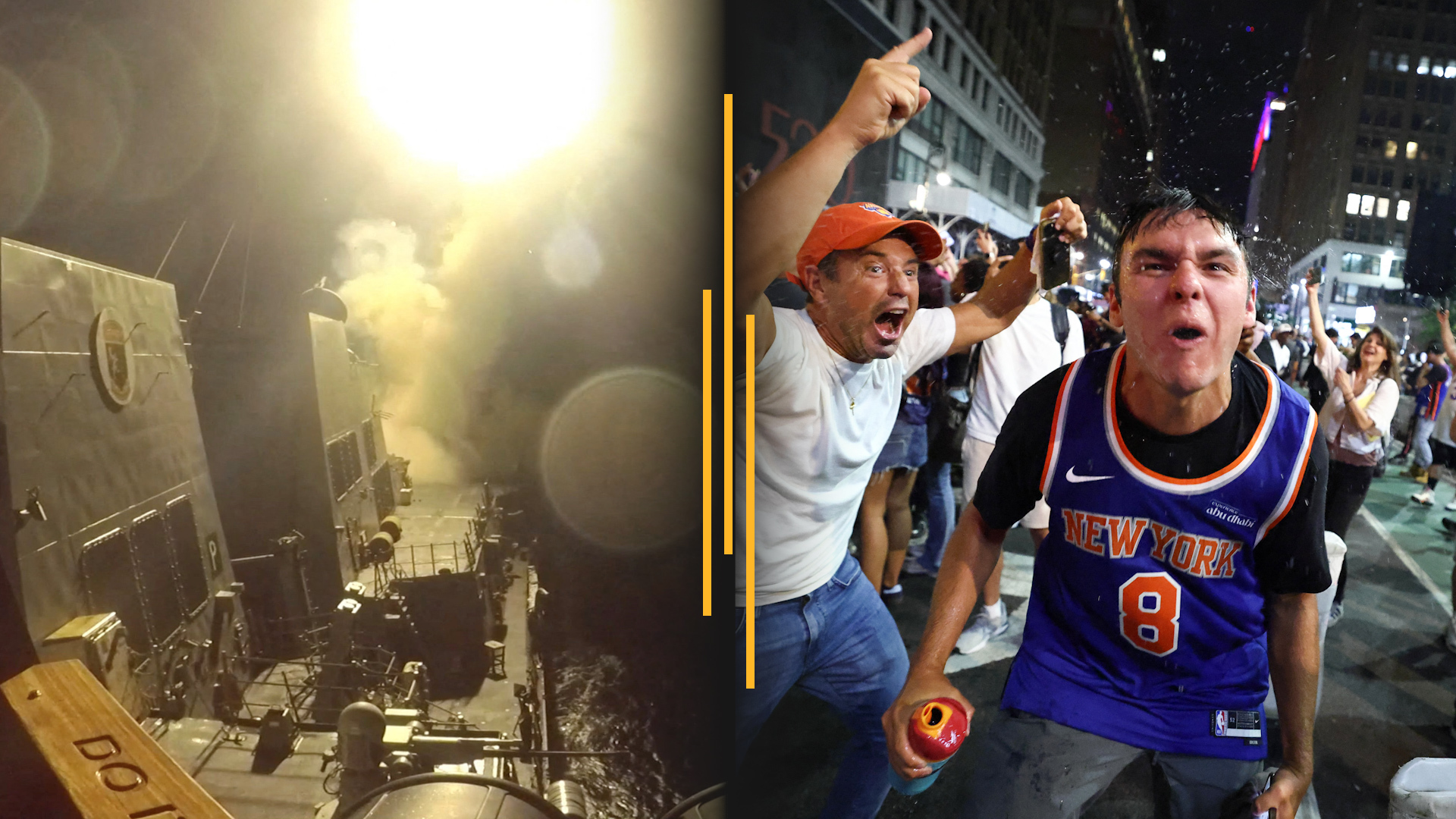 Video thumbnail for US strikes again, Iran retaliates; Knicks pull off historic Finals comeback