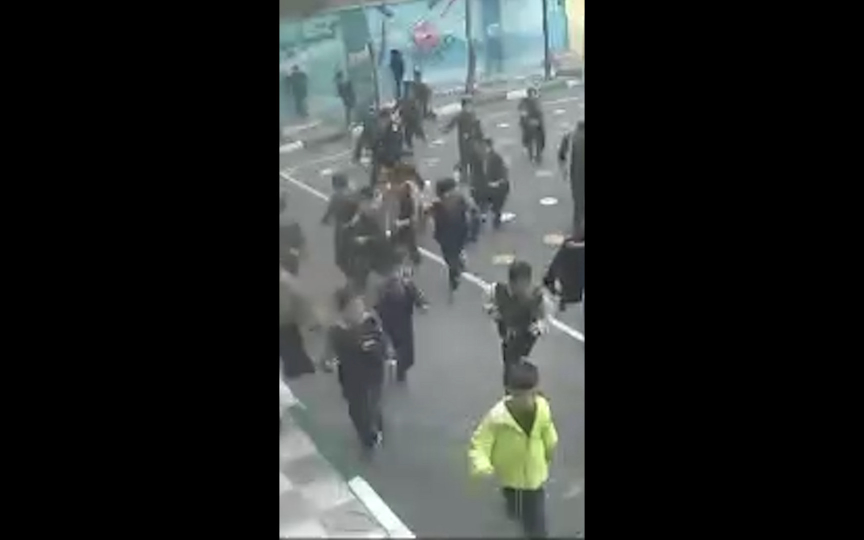 Video thumbnail for CCTV video captures moment strike lands next to boys' school in Iran