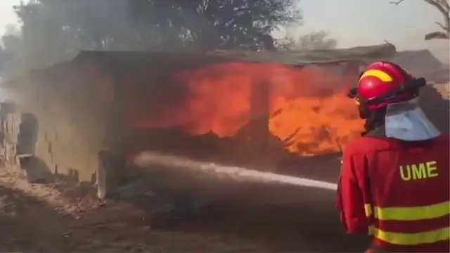 Video thumbnail for Wildfires sweep across southern Europe as heatwave fuels new blazes