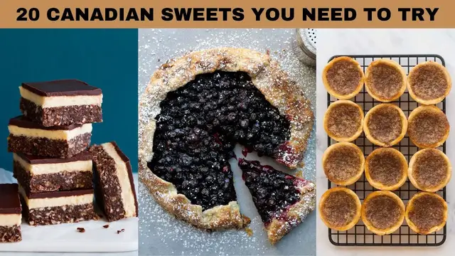 Video thumbnail for 20 Canadian sweets you need to Try | Nanaimo bars, Date squares, Persian rolls and more