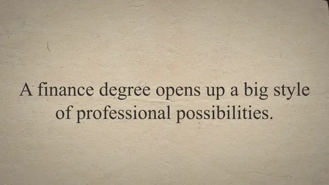 'Video thumbnail for What Can You Do With A Finance Degree?'