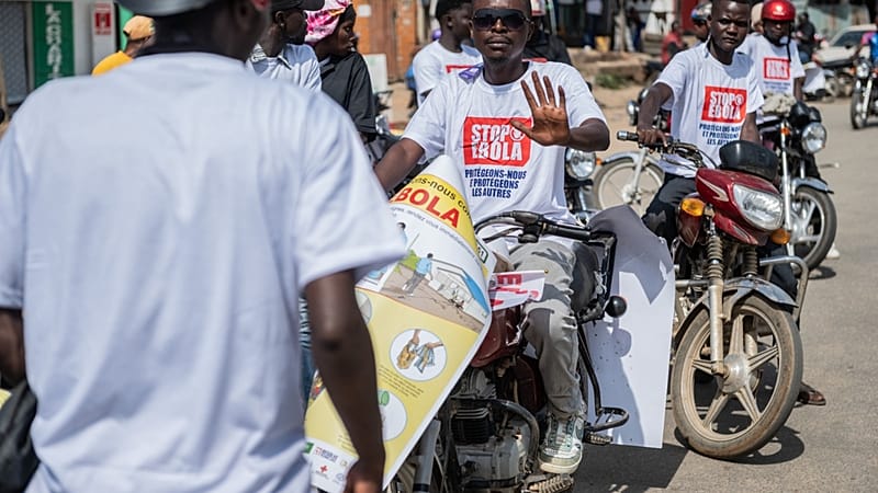 Video thumbnail for Young riders join Ebola awareness drive in eastern DRC
