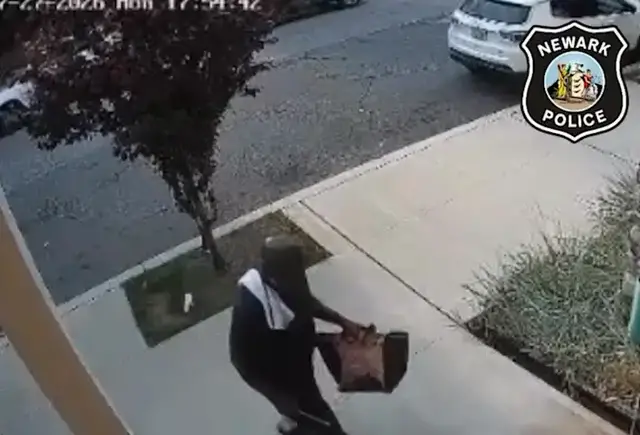 Video thumbnail for Newark police search for package thief caught on surveillance video