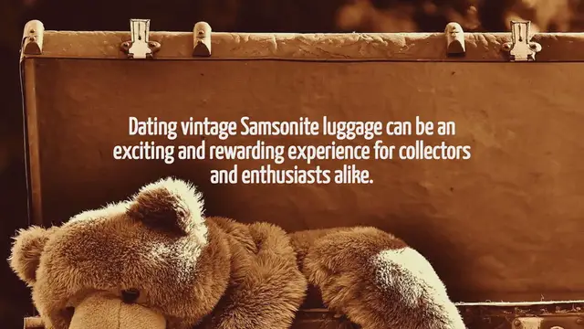 'Video thumbnail for How To Date Vintage Samsonite Luggage'