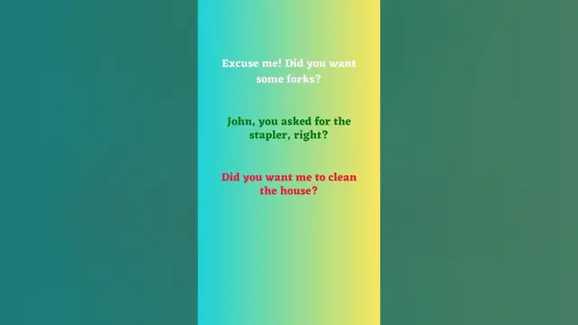 Video thumbnail for Ask for Clarification in English Part 9