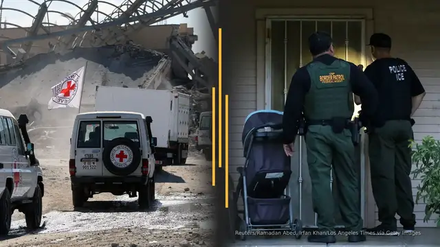 'Video thumbnail for Gaza ceasefire remains fragile; LA declares emergency over ICE raids'
