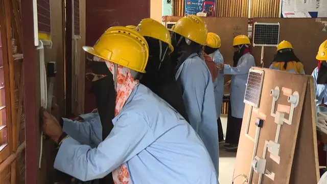 'Video thumbnail for Rohingya women build resilience through vocational skills in refugee camps'