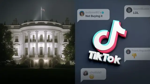 'Video thumbnail for Criticism dominates comments after White House TikTok launch'