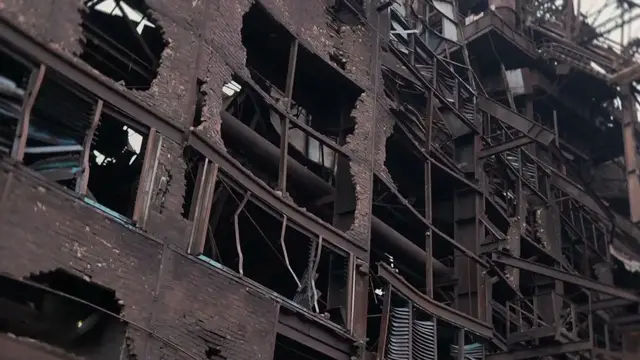 Video thumbnail for Inside Ukraine’s steel plant hit by Russian attacks
