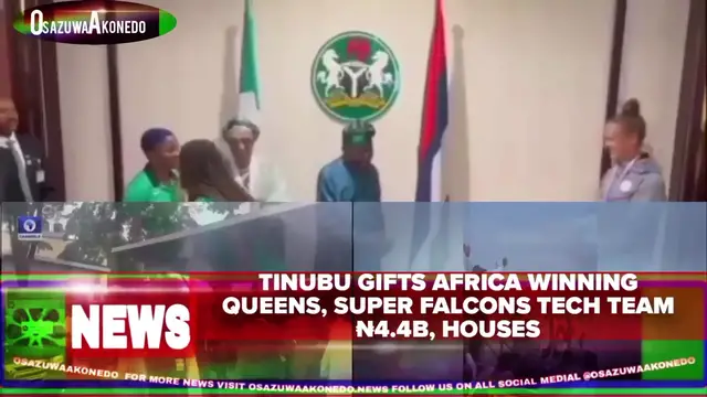 Video thumbnail for Tinubu Gifts Africa Winning Queens, Super Falcons Tech Team ₦4.4b, Houses