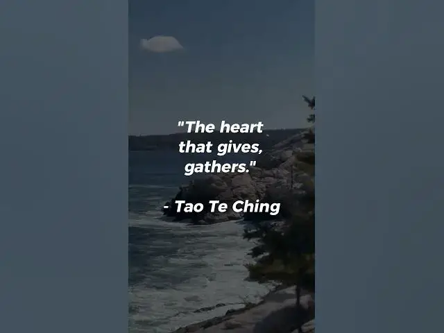 Video thumbnail for The heart that gives, gathers....#zenquotes #cosmicguidance #shorts