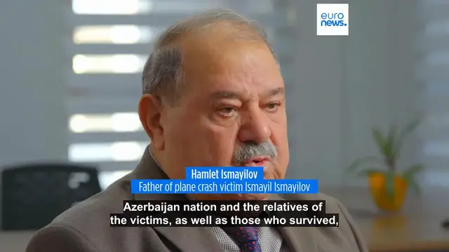 Video thumbnail for Survivors seek justice year after Azerbaijan Airlines plane crash killed 38