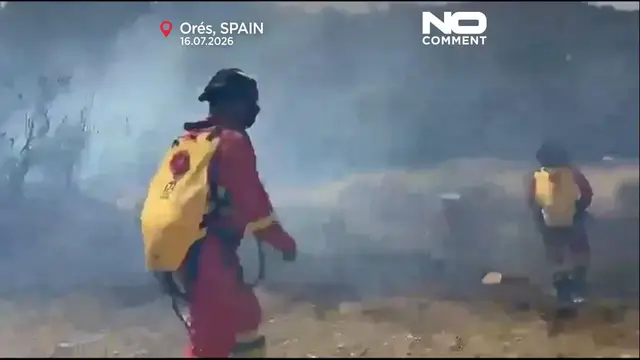 Video thumbnail for Spain battles major Aragon wildfire amid heatwave and climate fears