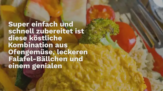 Video thumbnail for Schnelle Ofengemüse-Platte mit Falafel, Couscous und NOA Hummus