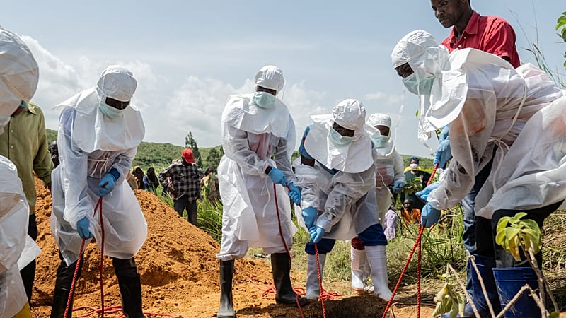Video thumbnail for DR Congo officials call for safe humanitarian corridors amid Ebola outbreak