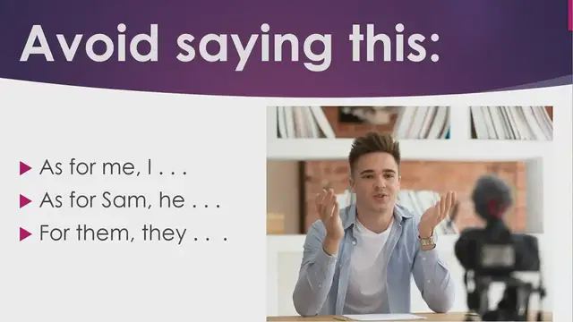 Video thumbnail for Say it Right in English:  As for me